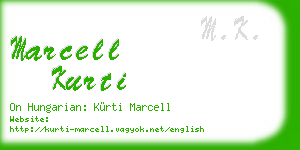 marcell kurti business card